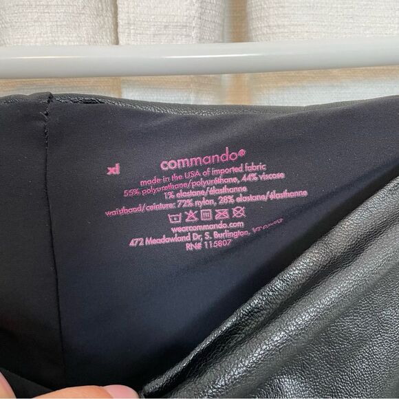 Commando Women's Perfect Control Faux Leather Leggings Size XL - Picture 3 of 8
